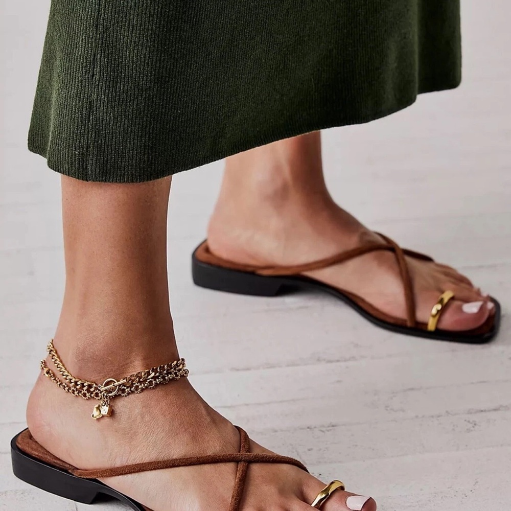 Jeffrey Campbell Brown Leather Sandals - Picture 2 of 7